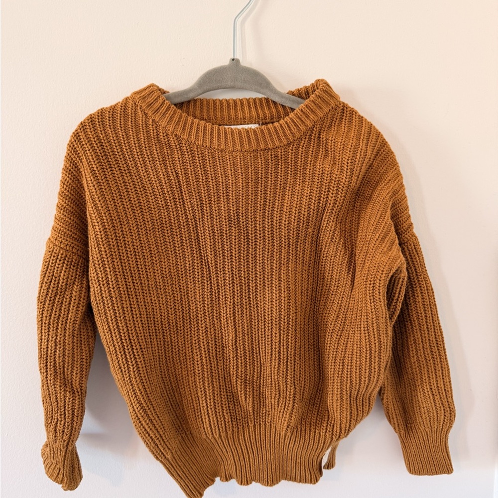 Kids' Cozy Knit Sweater in Warm Brown